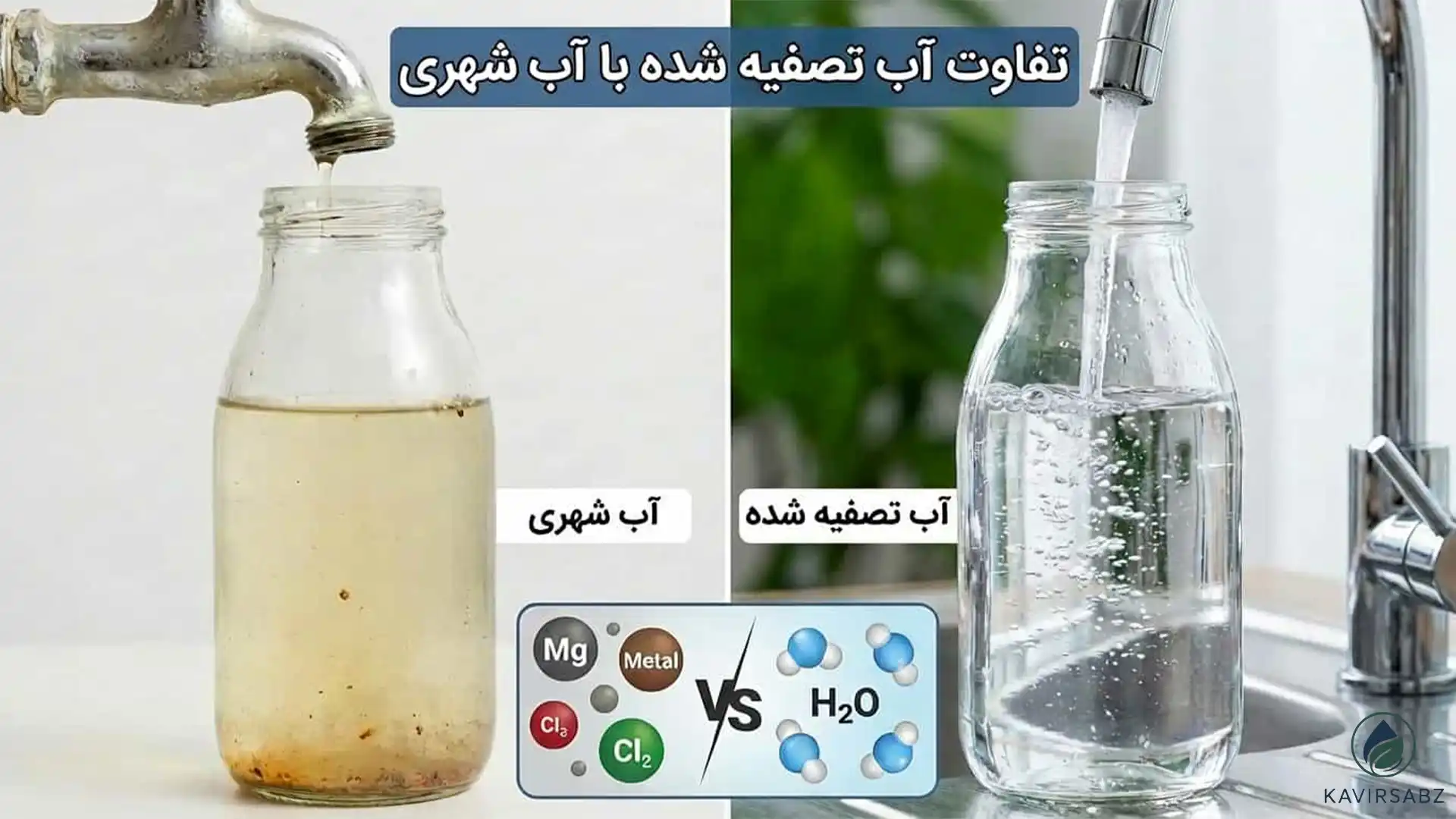 تفاوت آب شهری با آب تصفیه شده